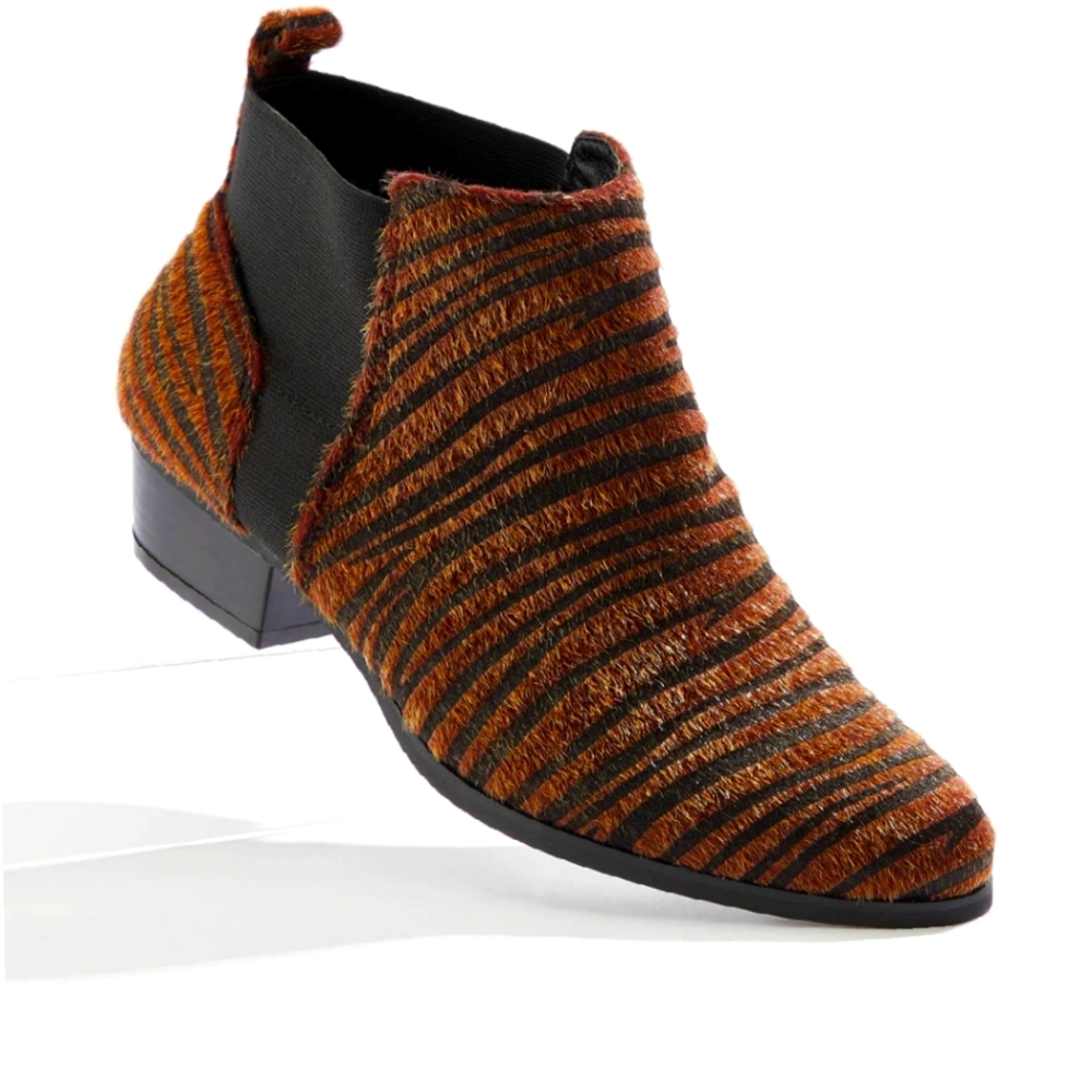 C comfort animal print ankle boots